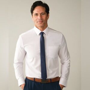 @COLLAR Range Shirt in White Long Sleeve Size XL